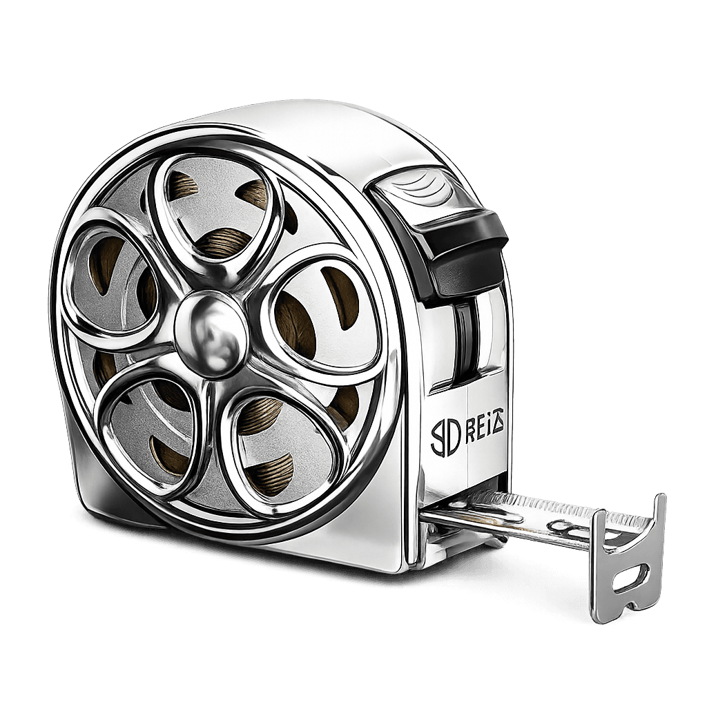 GIBOR GIB-TM-MET-SL-002 Silver hollow metal tape measure
