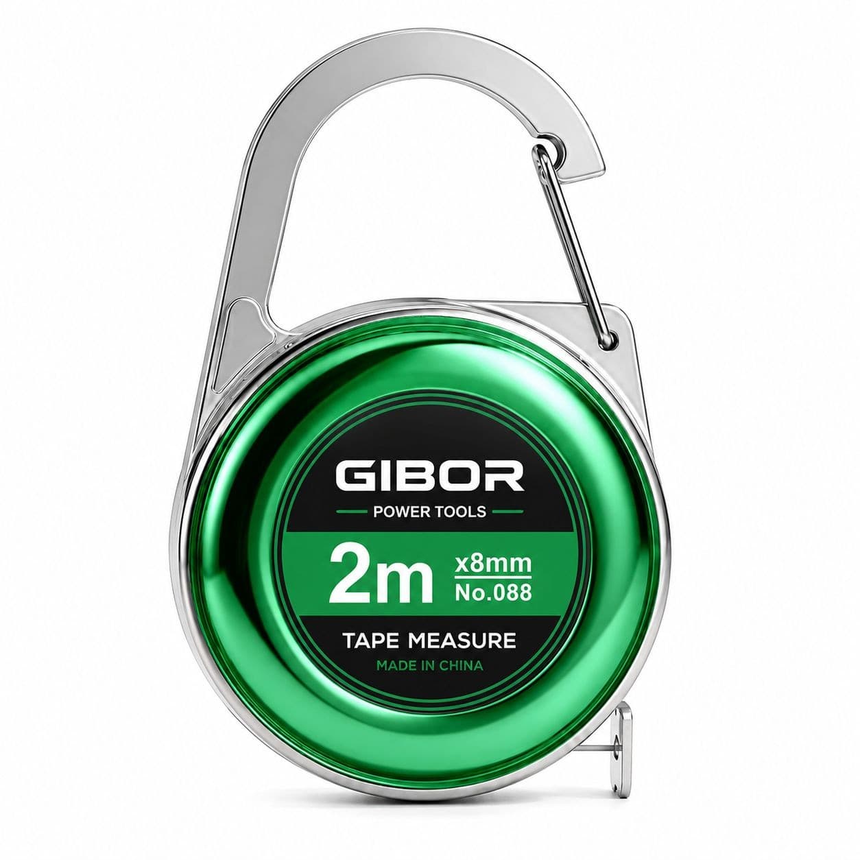 GIBOR GIB-TM-MIN-KC-002 2m carabiner mini tape measure