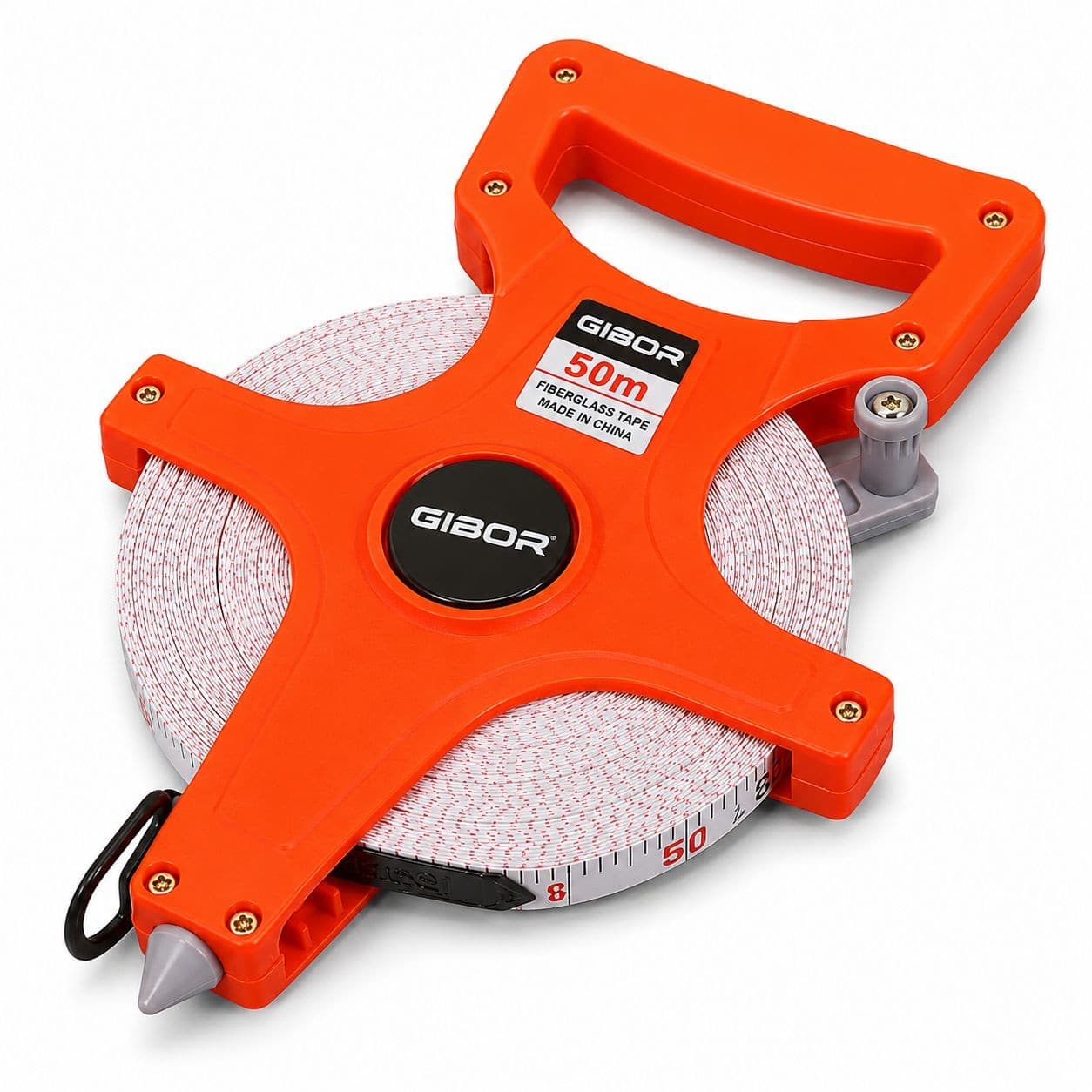 GIBOR GIB-TM-ORF-RL-001 Orange fiberglass open reel tape measure