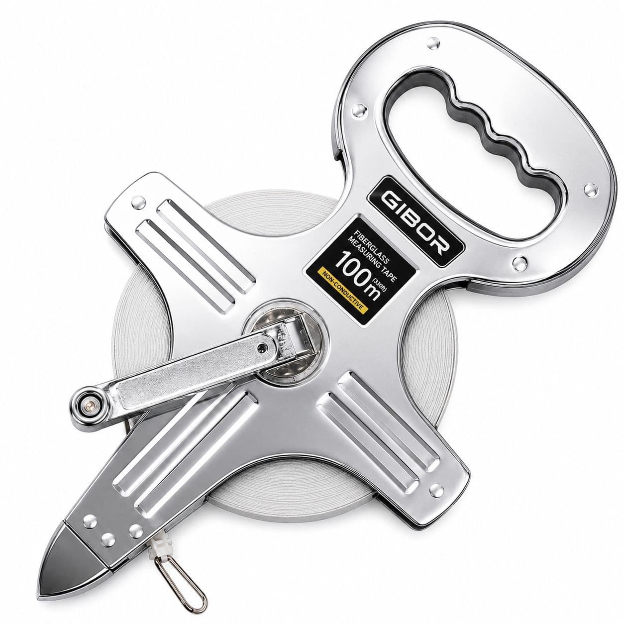 GIBOR GIB-TM-ORS-RL-001 metal-frame steel open reel tape measure