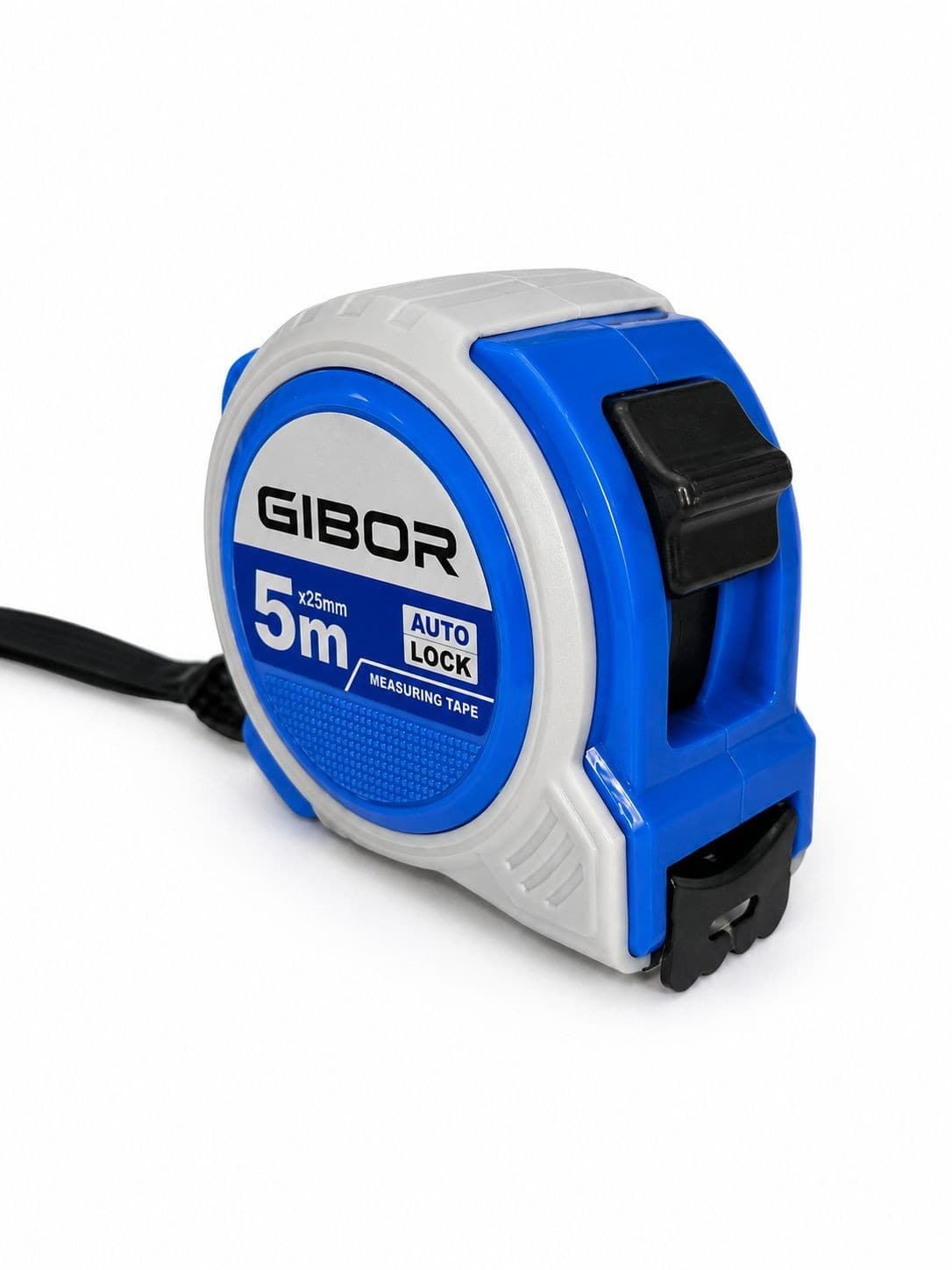 GIBOR GIB-TM-PRO-DL-001 Blue-white double-lock rubber tape measure