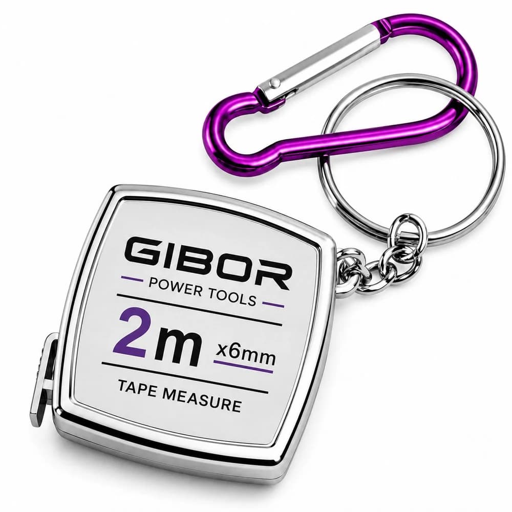 Mini GIBOR tape measure keychain