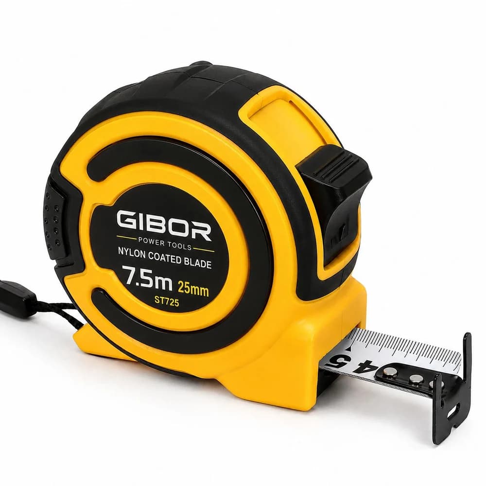 Rubber coated GIBOR tape measure
