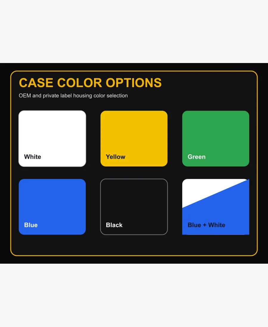 Tape measure case color options reference